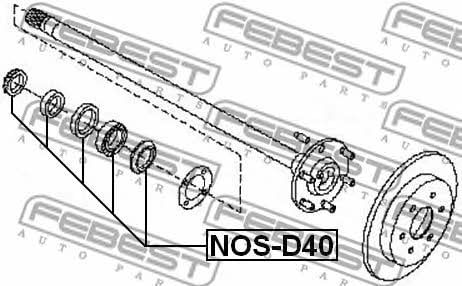 Ремкомплект задней полуоси Febest NOS-D40