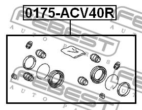 Ремкомплект гальмівного супорта Febest 0175-ACV40R
