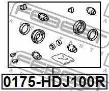 Ремкомплект гальмівного супорта Febest 0175-HDJ100R