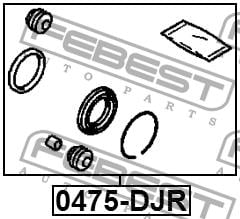 Ремкомплект гальмівного супорта Febest 0475-DJR