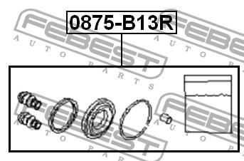 Ремкомплект гальмівного супорта Febest 0875-B13R