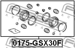 Ремкомплект гальмівного супорта Febest 0175-GSX30F