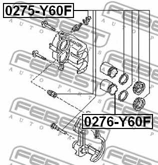 Ремкомплект суппорта Febest 0275-Y60F