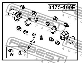 Ремкомплект гальмівного супорта Febest 0175-190F