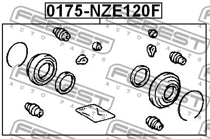 Ремкомплект гальмівного супорта Febest 0175-NZE120F