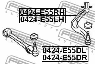 Рычаг подвески Febest 0424-E55DL