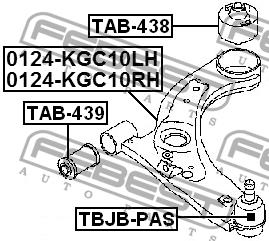 Рычаг подвески передний нижний правый Febest 0124-KGC10RH