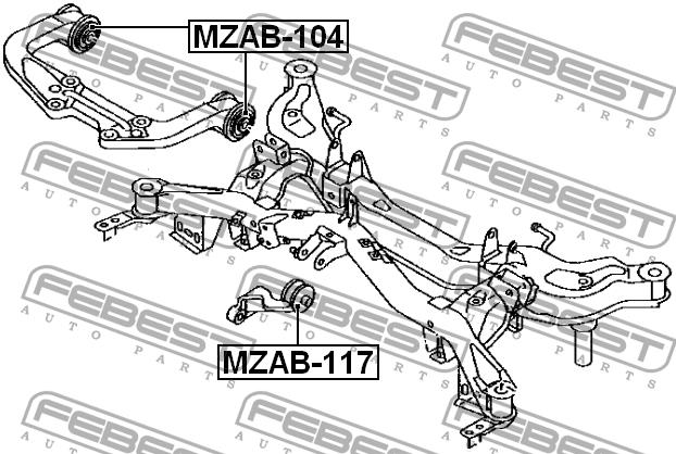 Купить Febest MZAB117 – отличная цена на EXIST.UA!