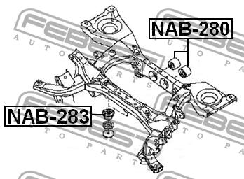 Сайлентблок редуктора заднего моста Febest NAB-280