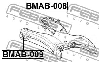 Сайлентблок заднего нижнего рычага передний Febest BMAB-009