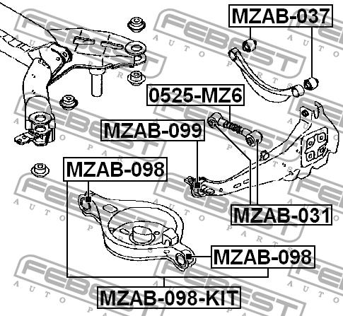 Купить Febest MZAB098KIT – отличная цена на EXIST.UA!