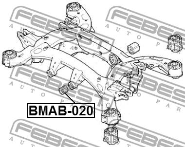 Febest BMAB-020 Сайлентблок балки задньої BMAB020: Купити в Україні - Добра ціна на EXIST.UA!