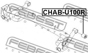 Сайлентблок задней балки Febest CHAB-U100R