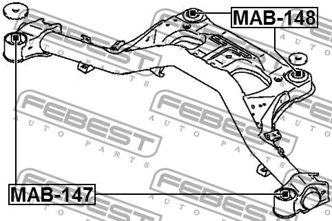 Febest Сайлентблок задней балки – цена 1425 UAH