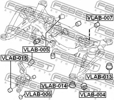 Febest Сайлентблок задней балки – цена 1257 UAH