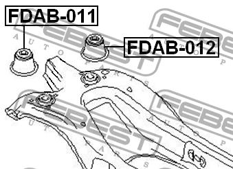 Сайлентблок задней балки Febest FDAB-012