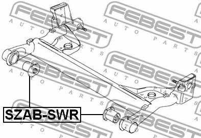 Сайлентблок задней балки Febest SZAB-SWR