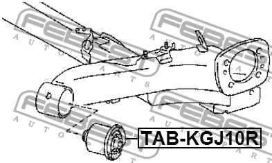Сайлентблок задней балки Febest TAB-KGJ10R