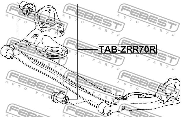 Сайлентблок задней балки Febest TAB-ZRR70R