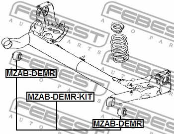 Febest Сайлентблок задней балки – цена 324 UAH