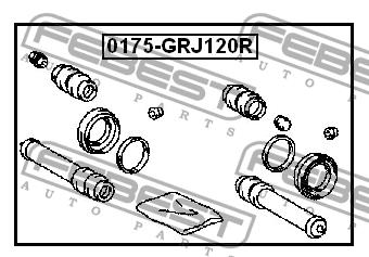 Ремкомплект гальмівного супорта Febest 0175-GRJ120R
