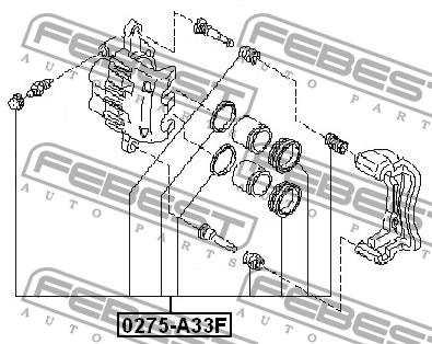Ремкомплект гальмівного супорта Febest 0275-A33F
