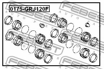 Ремкомплект гальмівного супорта Febest 0175-GRJ120F
