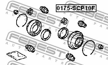 Ремкомплект гальмівного супорта Febest 0175-SCP10F