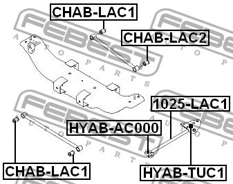 Сайлентблок заднього поперечного важеля Febest CHAB-LAC2