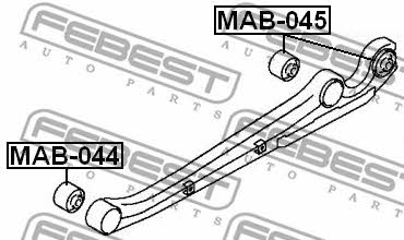 Сайлентблок заднего продольного рычага Febest MAB-045