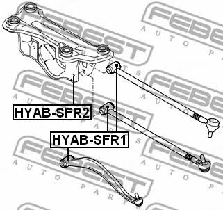 Сайлентблок заднего поперечного рычага Febest HYAB-SFR1