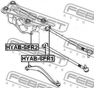 Сайлентблок заднего поперечного рычага Febest HYAB-SFR1