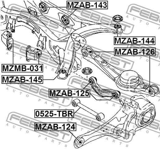 Купить Febest MZAB126 – отличная цена на EXIST.UA!