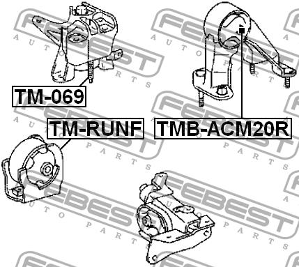 Подушка двигуна Febest TMB-ACM20R