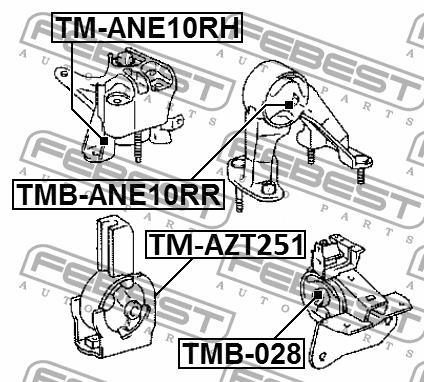 Подушка двигуна задня Febest TMB-ANE10RR