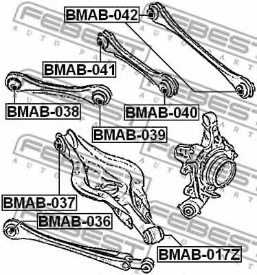 Сайлентблок задней поперечной тяги Febest BMAB-036