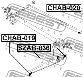 Febest Сайлентблок задней поперечной тяги – цена 249 UAH