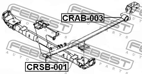 Сайлентблок задней рессоры задний Febest CRAB-003
