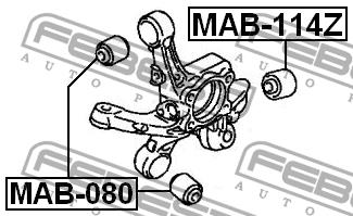 Сайлентблок плавающий Febest MAB-114Z