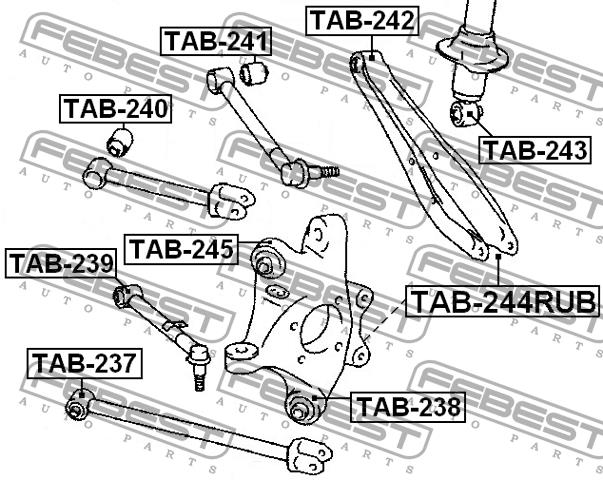 Сайлентблок Febest TAB-244RUB
