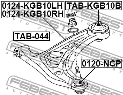 Купить Febest TAB-KGB10B по низкой цене в Украине!