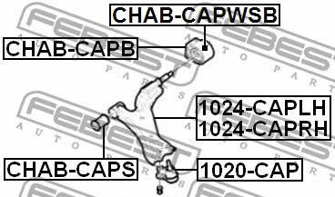 Сайлентблок Febest CHAB-CAPWSB