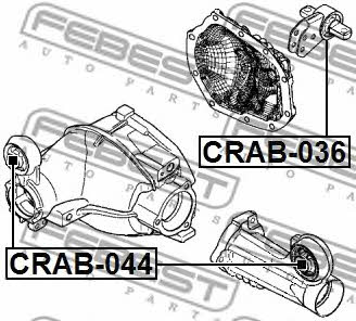 Сайлентблок крепления редуктора заднего моста задний Febest CRAB-036