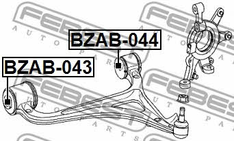 Сайлентблок переднего нижнего рычага передний Febest BZAB-043