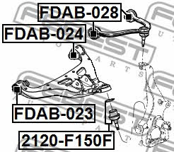 Сайлентблок переднего нижнего рычага Febest FDAB-023