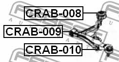 Сайлентблок переднего нижнего рычага передний Febest CRAB-009