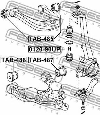 Сайлентблок переднего нижнего рычага Febest TAB-487