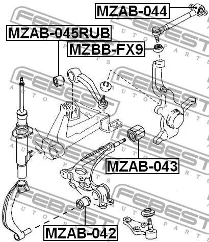 Купить Febest MZAB045RUB – отличная цена на EXIST.UA!