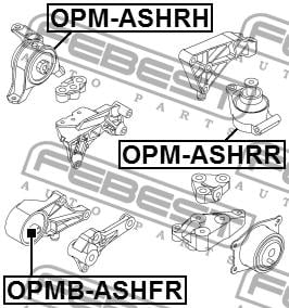 Подушка двигуна передня Febest OPMB-ASHFR