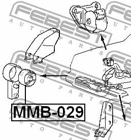 Подушка двигуна передня Febest MMB-029